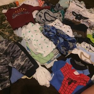 Baby boy lot of clothing, onesies, pants & more